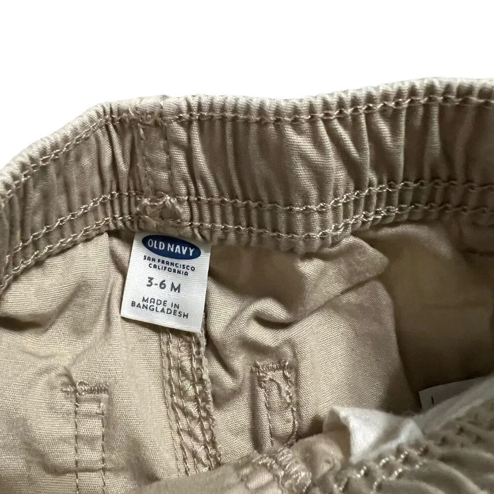 Old Navy 3-6m Tan Khaki Drawstring Shorts